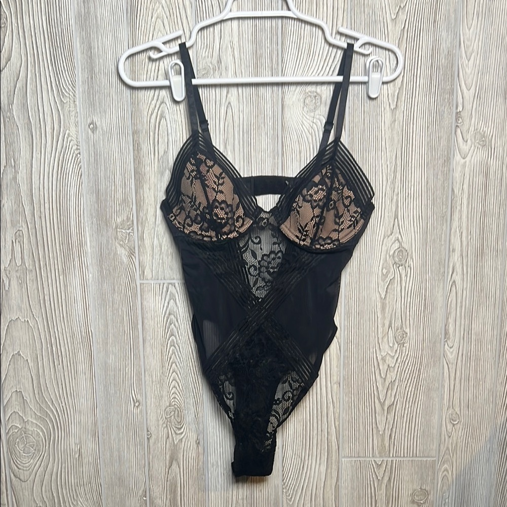 Adore Me Women's Scoria Unlined Bodysuit Black Size Medium New